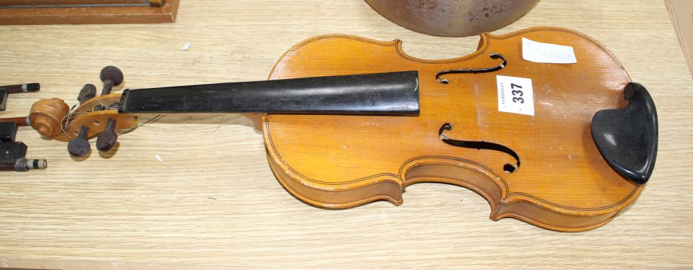 A Chinese violin and four bows